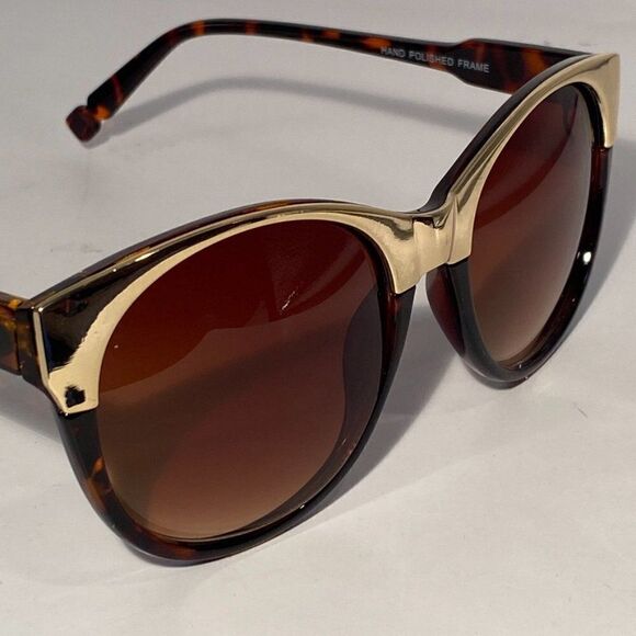 Eyebrow Sunglasses Oversized Silver Eyebrow Black Frame New - Picture 7 of 9